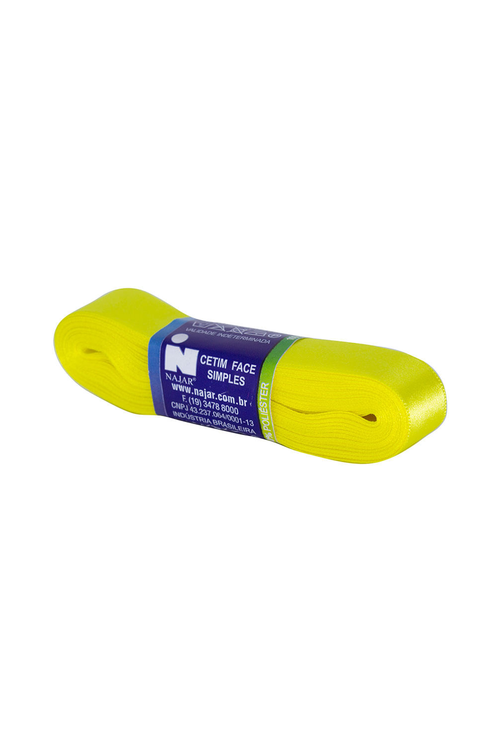 Fita de Cetim Nº05 22mm Peça com 10m Amarelo Canário