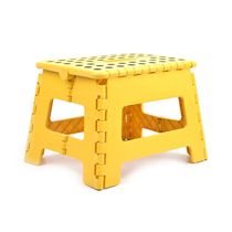 Banqueta Le Step Dobrável Amarela 22x22x29cm