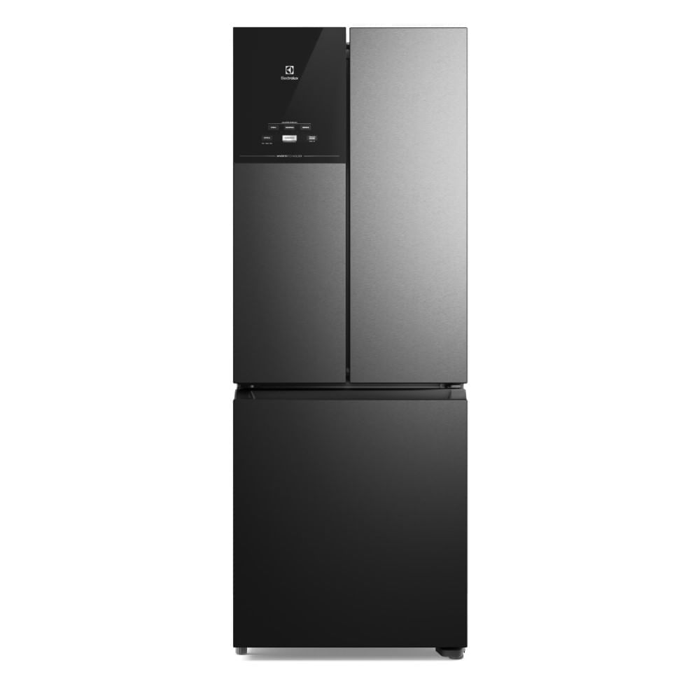 Geladeira Electrolux Frost Free Inverter 480L Efficient AutoSense 3 Portas Black Inox Look (IM7B)