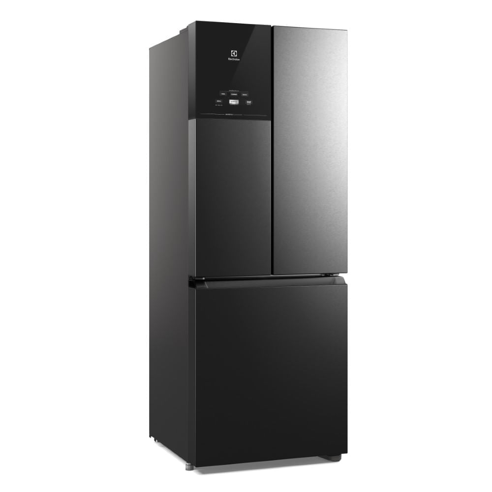 Geladeira Electrolux Frost Free Inverter 480L Efficient AutoSense 3 Portas Black Inox Look (IM7B) 127V