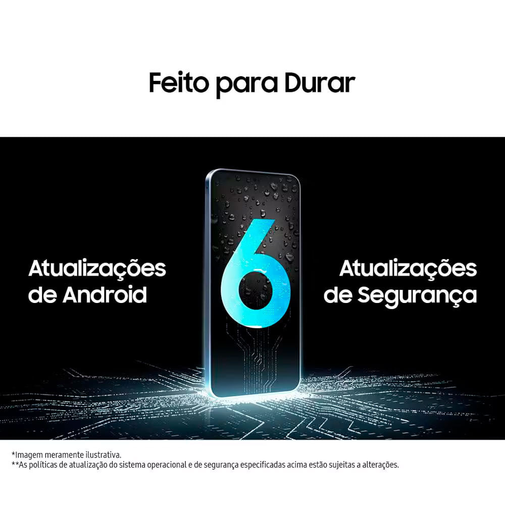 Smartphone Samsung Galaxy A16 5G, Processador Exynos 1330, 128GB, 4GB RAM, Câmera Tripla até 50MP, NFC, Knox Vault e Tela 6,7 Polegadas Azul / Bivolt