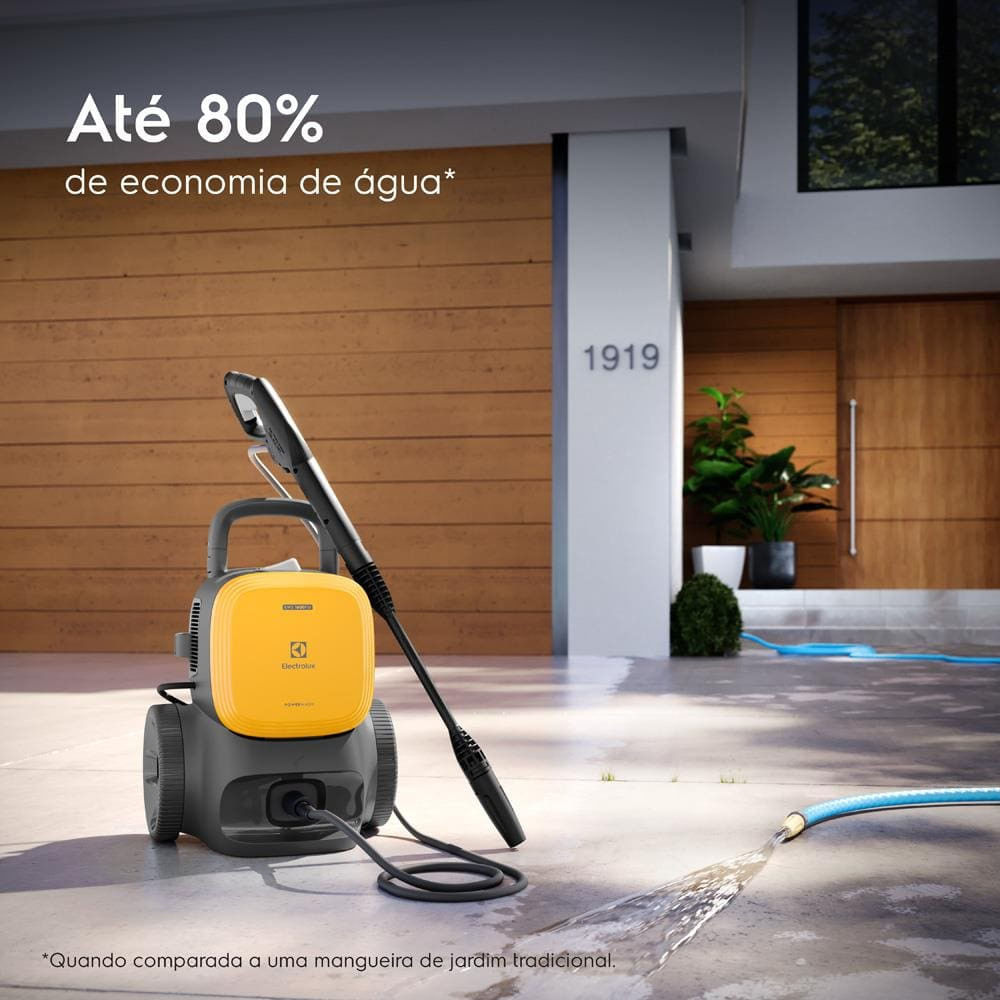 Lavadora de Alta Pressão Electrolux PowerWash 1400W com 1800PSI Preto com Amarelo / 220V