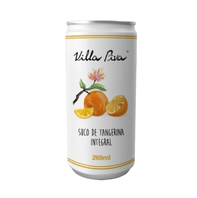 Suco de Tangerina Integral Sem Açúcar Lata Villa Piva 269ml