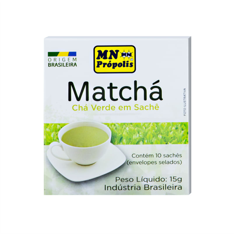 Chá Verde Moído Matchá com 10 Sachês MN Food 15g