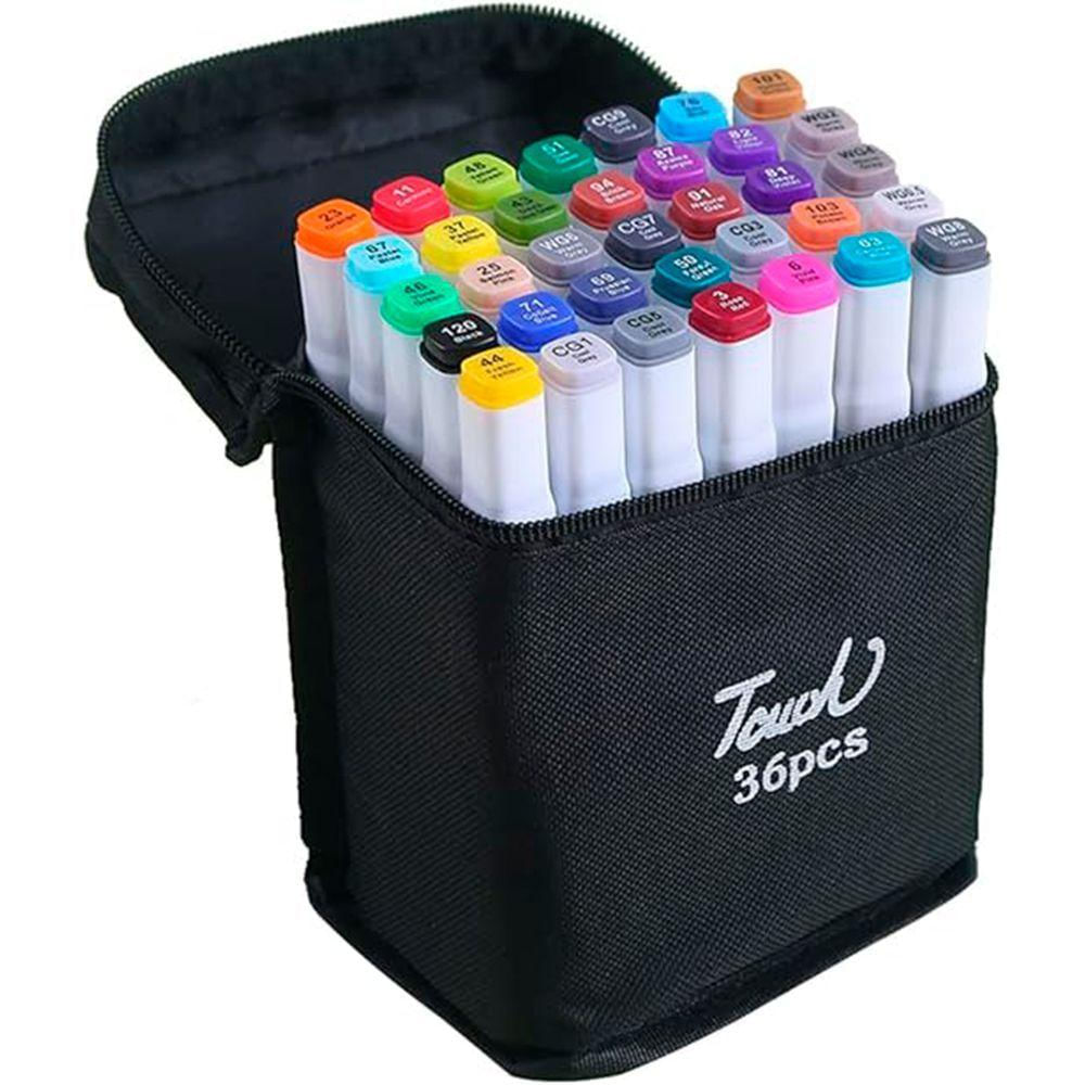 Kit Caneta Marcador Para Colorir Professional - 36 Unidades