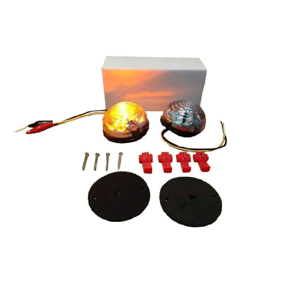Kit Sinaleira Blindada Defender Lente Cristal Led Branco