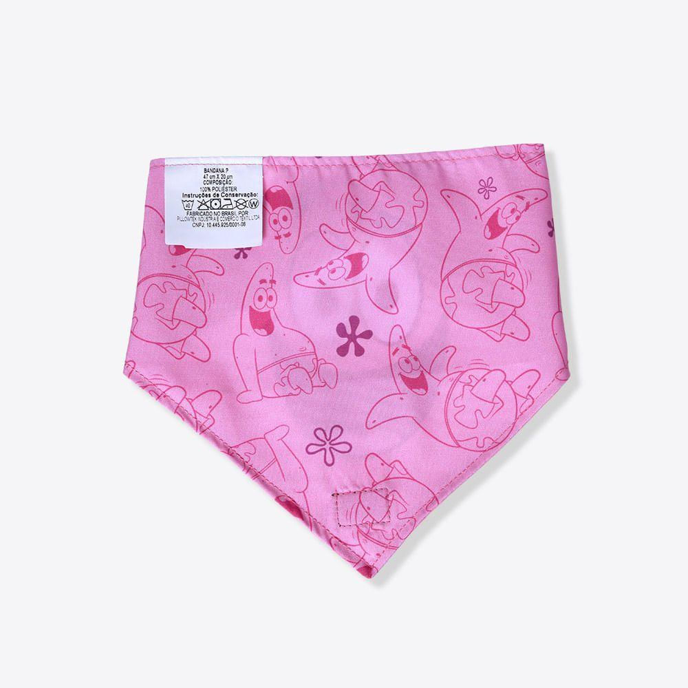 Bandana Zonacriativa Pets Patrick Estrela Bob Esponja M