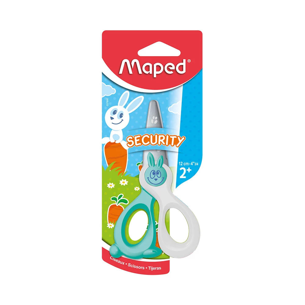 Tesoura Escolar Maped Kidicut Security com Ponta Redonda 12cm