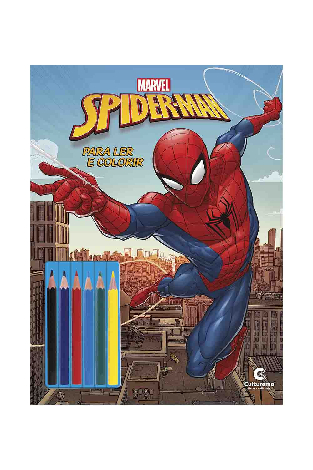 Livro 16 Desenhos Para Colorir Com Adesivos: Homem Aranha - Carrefour