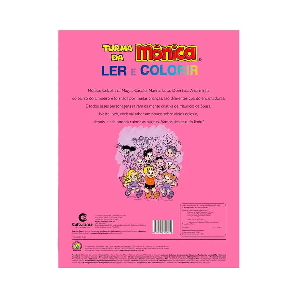 Livro Para Ler e Colorir - Turma da Monica - 1 unidade - Culturama - Rizzo  - Rizzo Embalagens