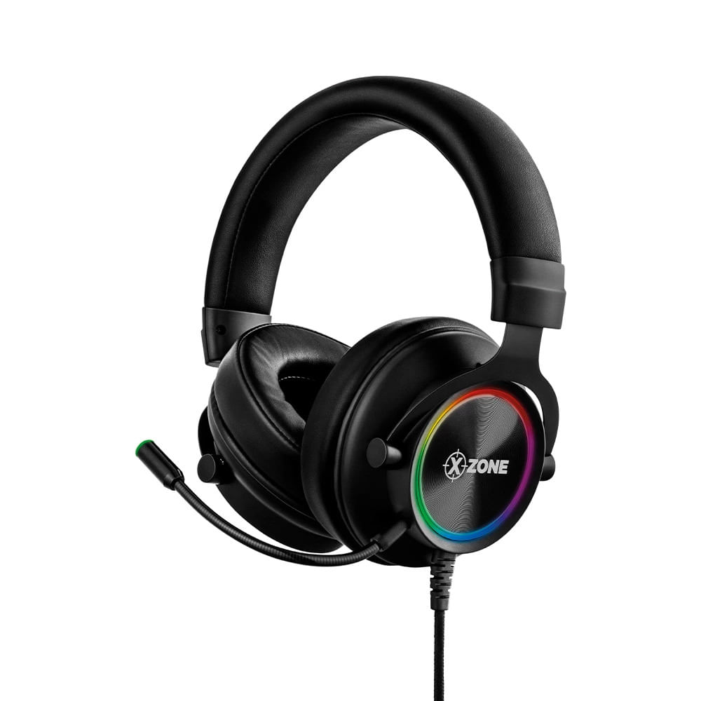 Headset Gamer X-Zone GHS-01 RGB, Com Suporte, Preto