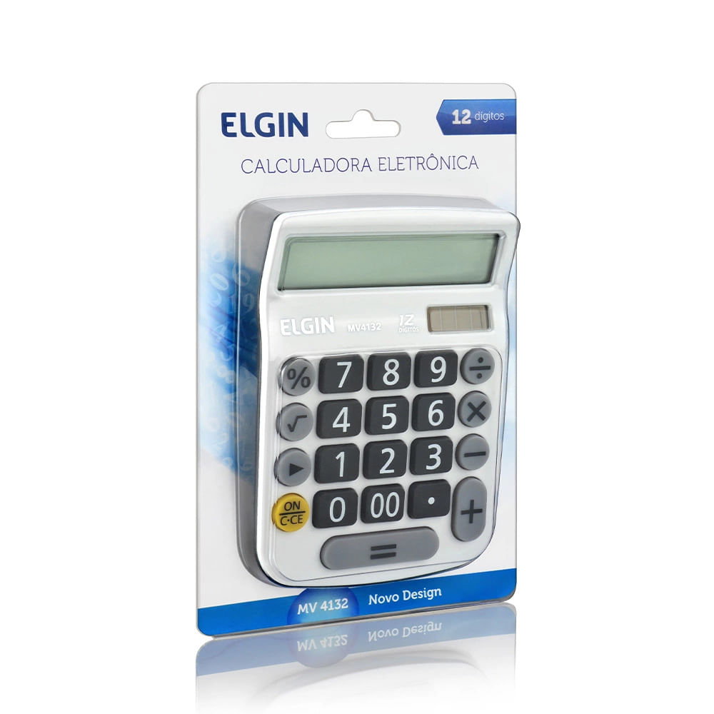 Calculadora de Mesa Elgin Visor com 12 Dígitos Branca