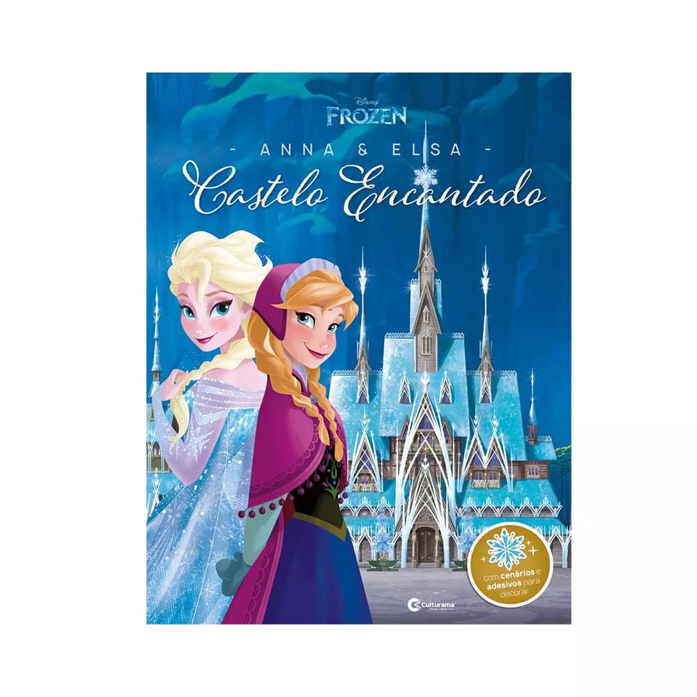 Livro Infantil Culturama Castelo Encantado Disney Frozen com Adesivos