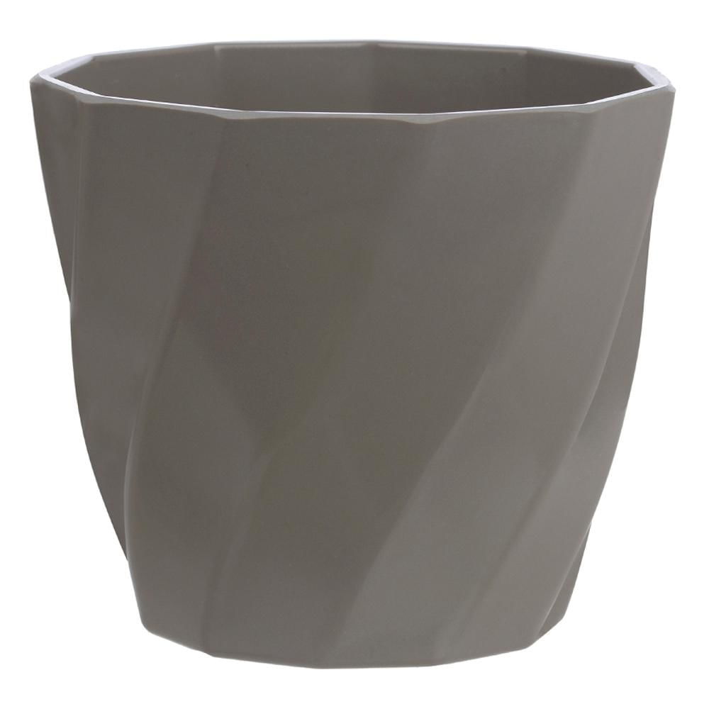 Vaso Torcido Decorativo Cinza 12x13,5 cm - D&#039Rossi