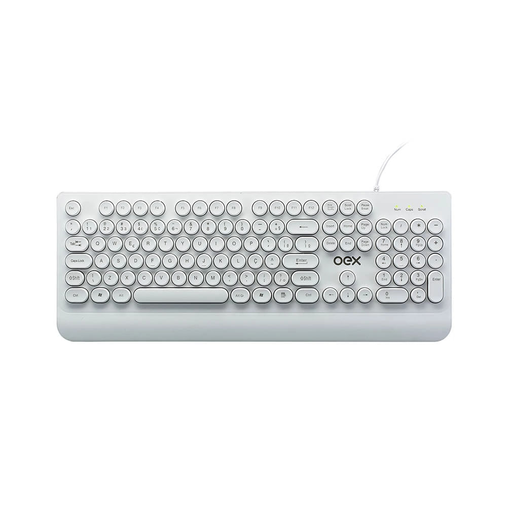 Teclado OEX Pop In Branco TC401