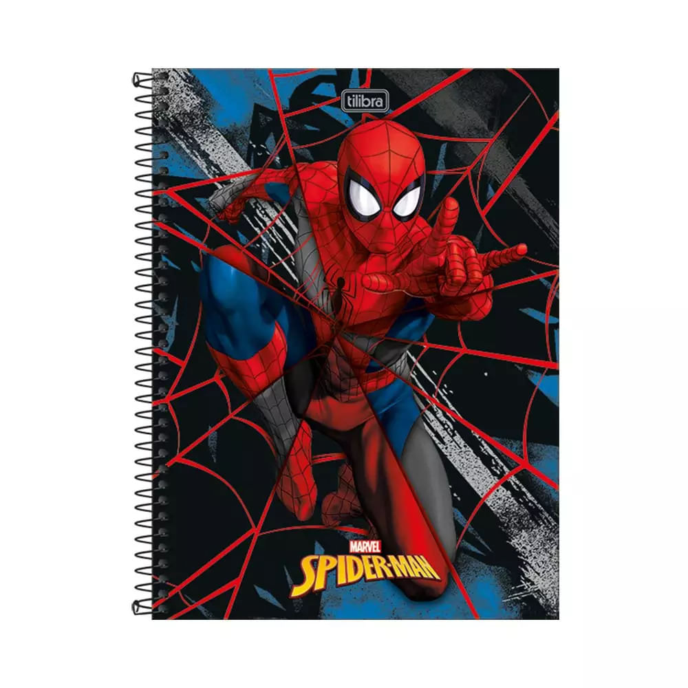 Caderno Tilibra Espiral Capa Dura 1/4 Spider-Man Capas Diversas - Item Sortido