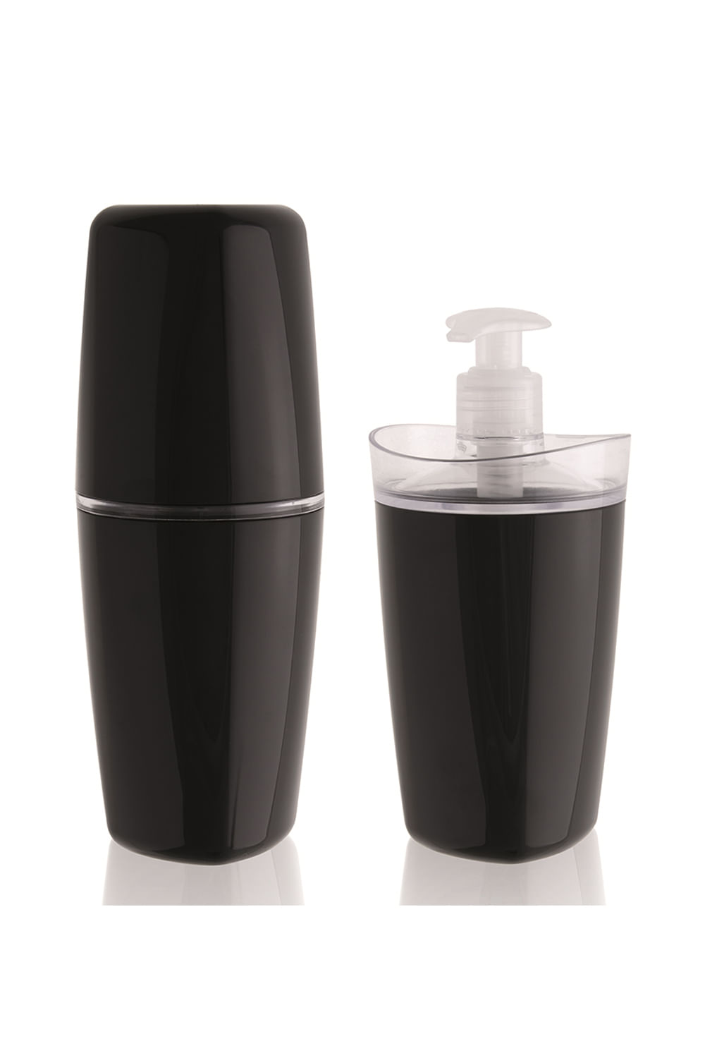 Conjunto de Acessórios Para Banheiro Martiplast Preto com 2 Peças