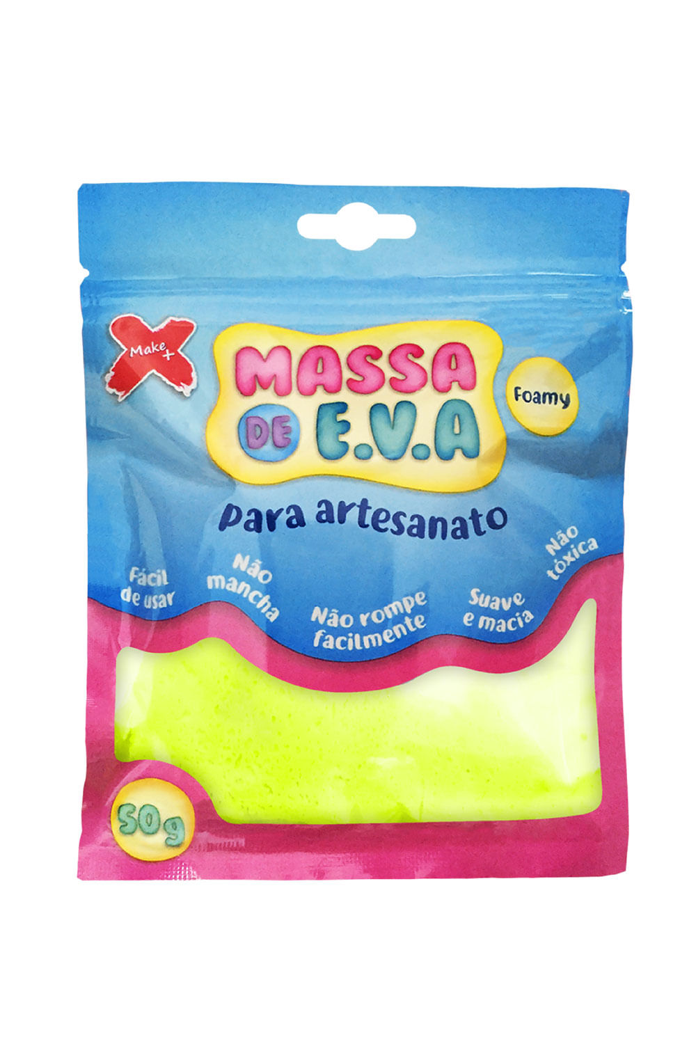 Massa de Eva para Modelar 50g Amarelo Limão