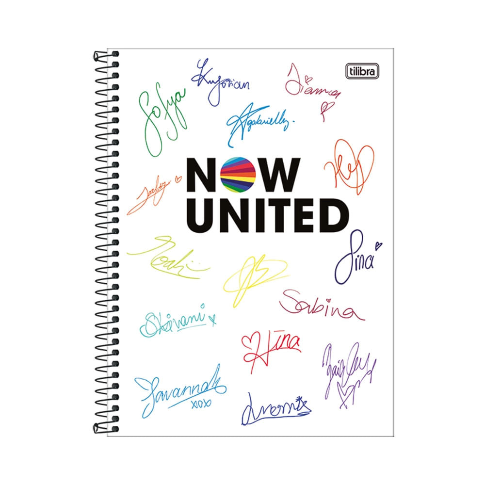 Caderno Universitário Tilibra Espiral Capa Dura Now United 16 Matérias Capas Diversas - Item Sortido