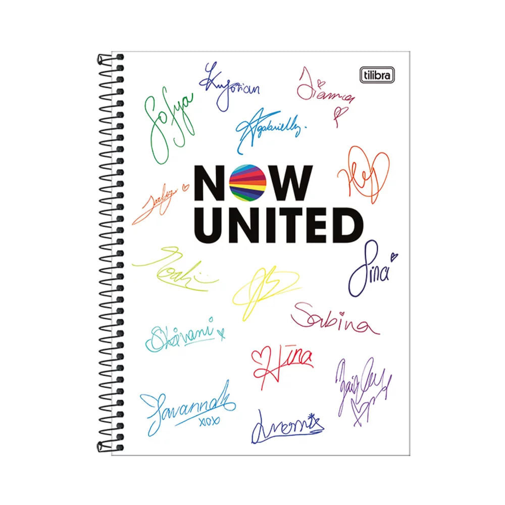 Caderno Universitário Tilibra Espiral Capa Dura Now United 10 Matérias Capas Diversas - Item Sortido