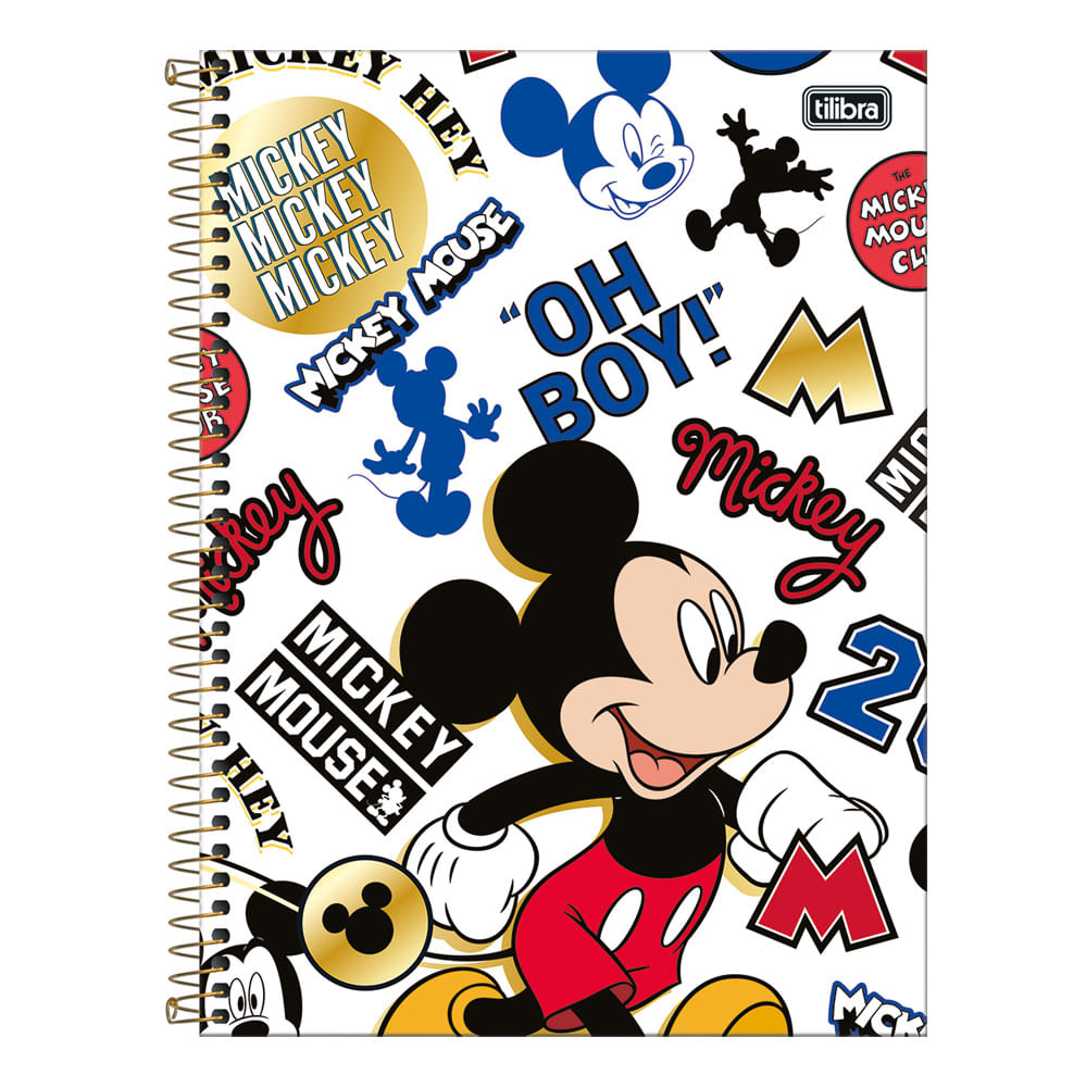 Caderno Universitário Tilibra Espiral Capa Dura Mickey 1 Matéria Capas Diversas - Item Sortido