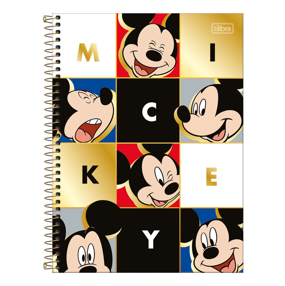 Caderno Universitário Tilibra Espiral Capa Dura Mickey 1 Matéria Capas Diversas - Item Sortido