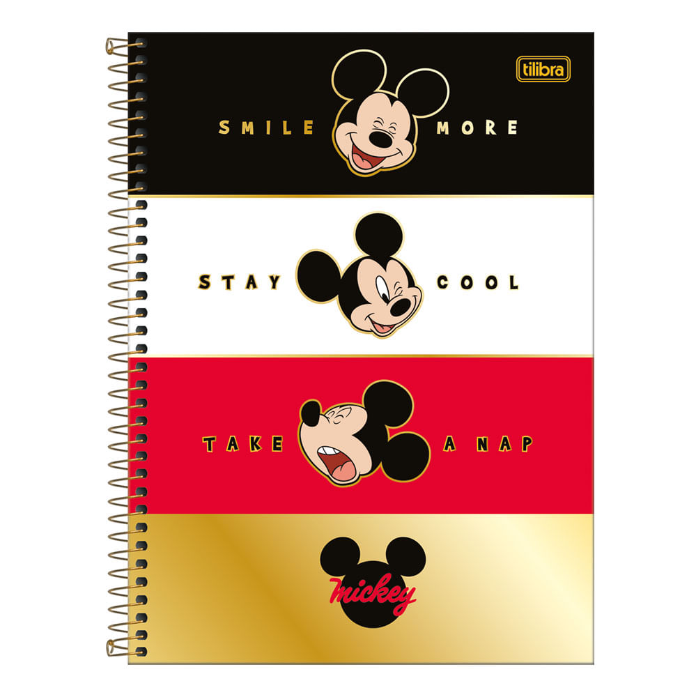 Caderno Universitário Tilibra Espiral Capa Dura Mickey 1 Matéria Capas Diversas - Item Sortido