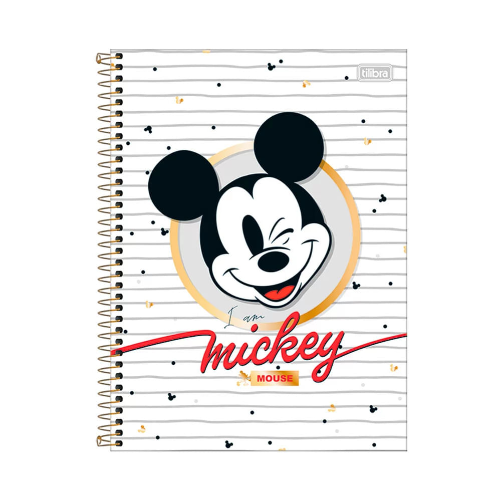 Caderno Universitário Tilibra Espiral Capa Dura Mickey 1 Matéria Capas Diversas - Item Sortido