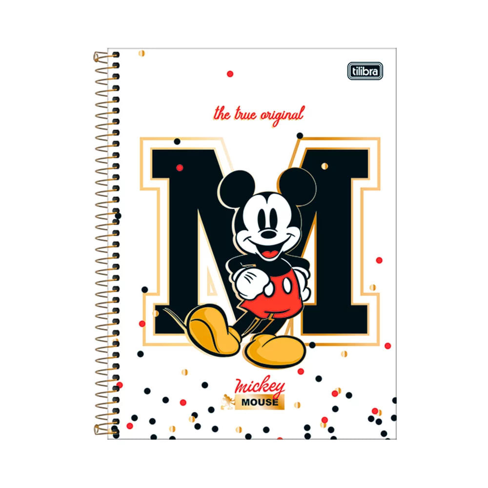 Caderno Universitário Tilibra Espiral Capa Dura Mickey 1 Matéria Capas Diversas - Item Sortido