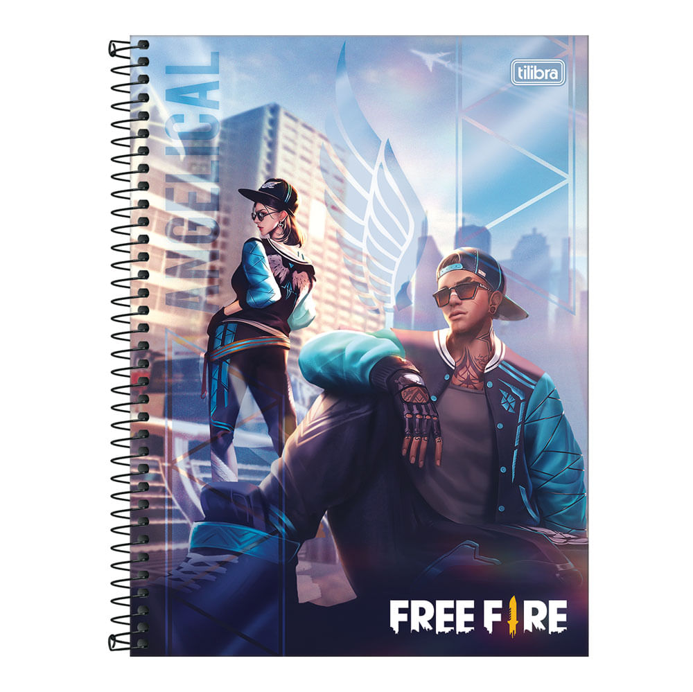 Caderno Universitário Tilibra Espiral Capa Dura Free Fire 10 Matérias Capas Diversas - Item Sortido