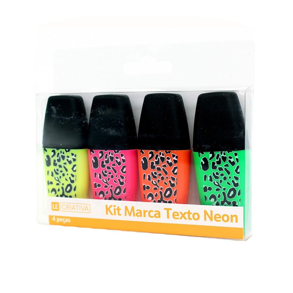 Kit Marca Texto Le Neon com 4 Unidades