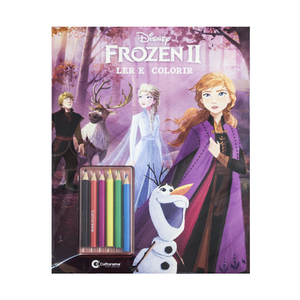 Livro Desenhos para colorir Frozen 2 Disney Arte e Cor Culturama