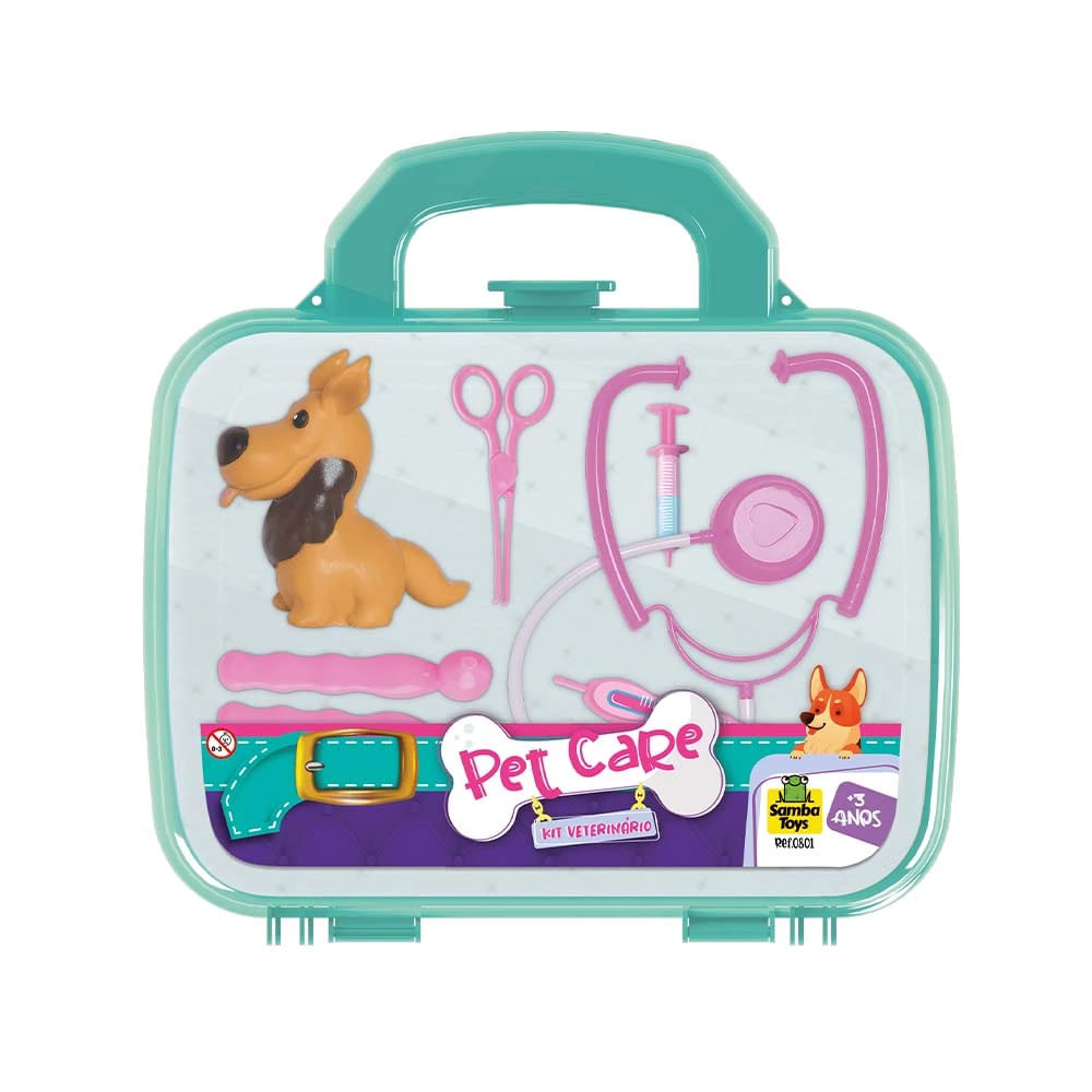 Maleta Pet Care Samba Toys com Acessórios