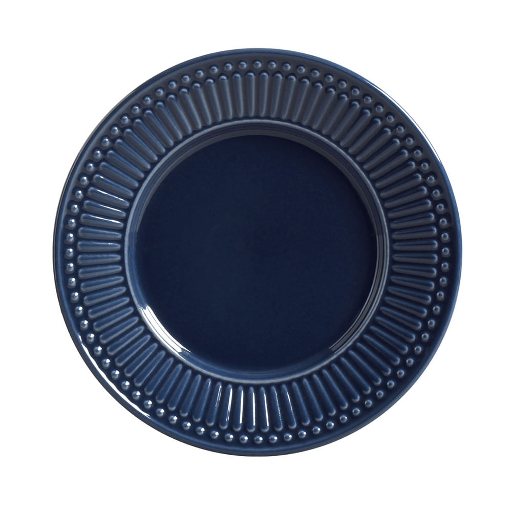 Prato de Sobremesa Porto Brasil Roma Deep Blue 20,5cm