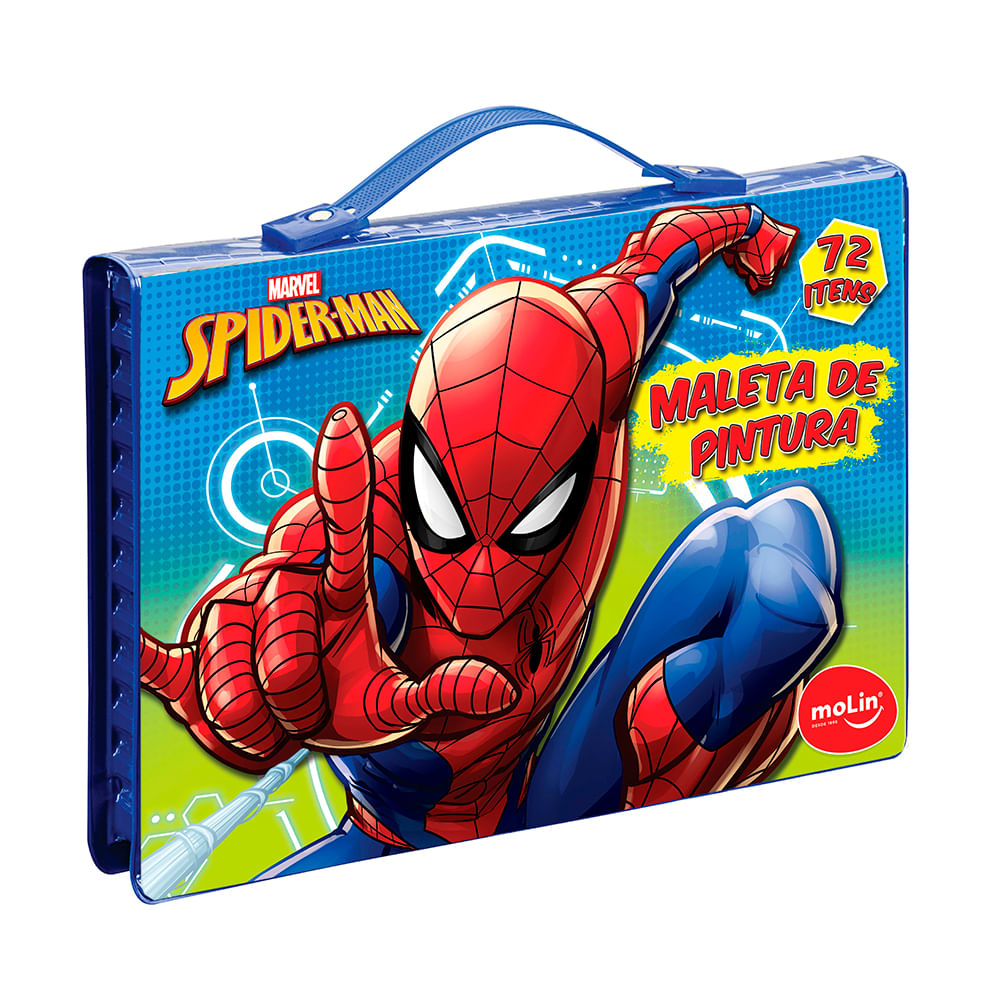 Maleta de Pintura Molin Spider Man com 72 Peças