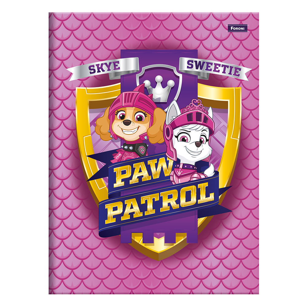 Caderno Brochurão Foroni Capa Dura Paw Patrol 80 Folhas - Item Sortido