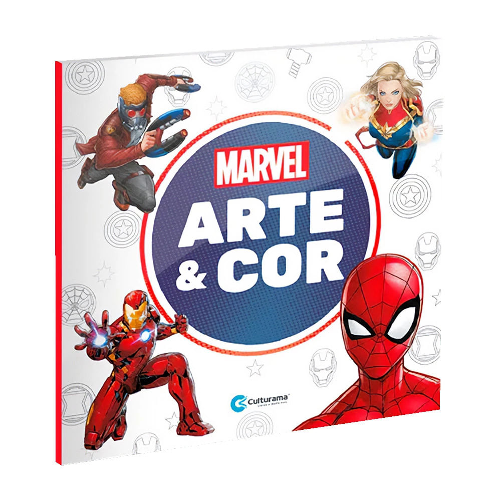 Livro infantil colorir CULTURAMA homem aranha 500 adesivos