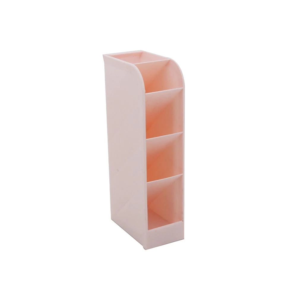 Organizador de Mesa Le Vertical Salmon Pastel Color com 04 Divisórias