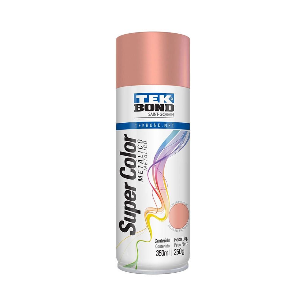 Tinta Acrílica Spray Super Color 350ml/250g Rosê Gold Metálico