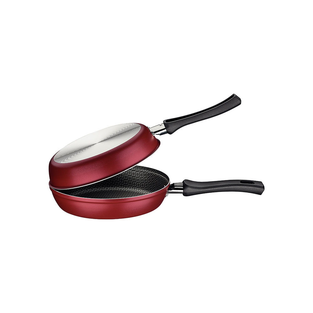 Omeleteira Antiaderente Tramontina Loreto Vermelha 20cm