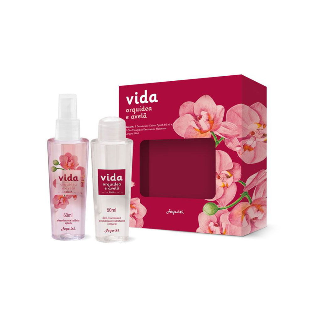 Kit Jequiti Vida Orquídea e Avelã Desodorante Splash e Óleo Monofásico