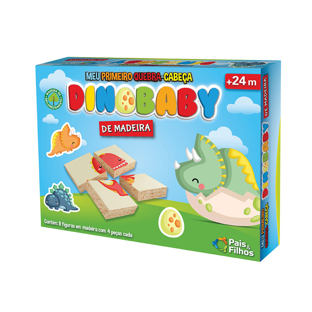 Meu Primeiro Quebra-Cabeça Pais e Filhos Dinobaby