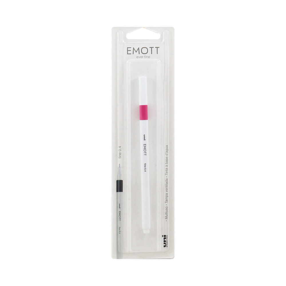 Caneta Hidrográfica Uniball Emott Fine Rosa 0.4mm