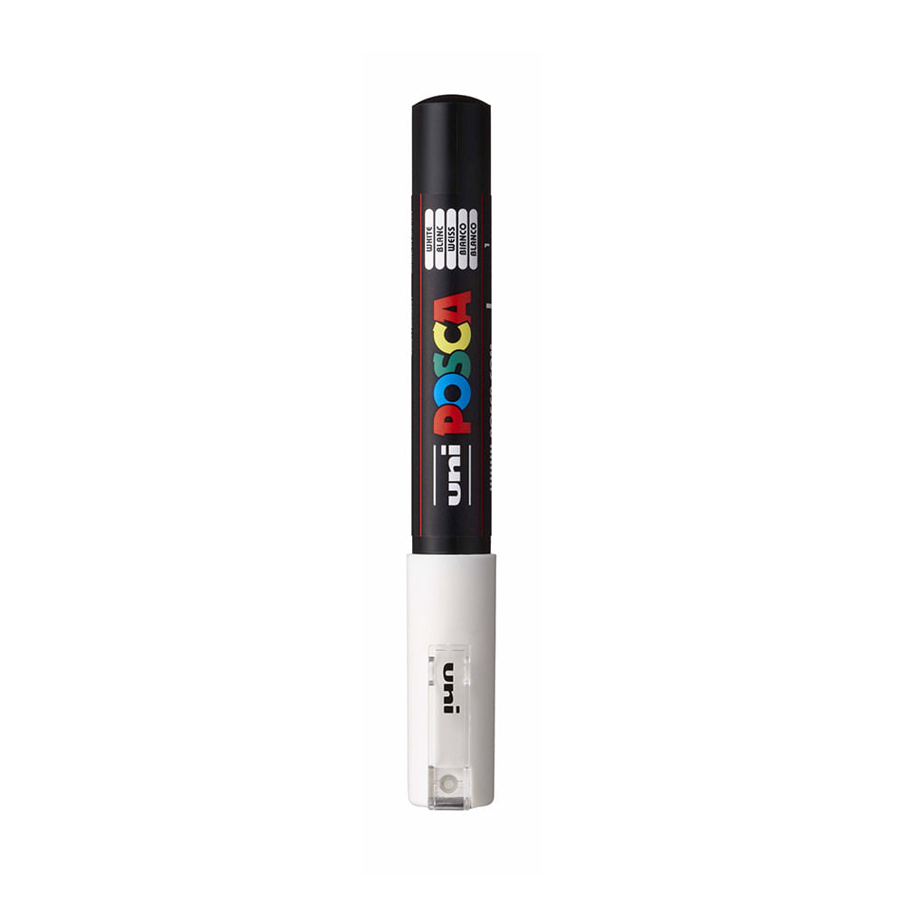 Marcador Multiuso Uniball Artes Posca Ponta Fina Branco 0.7mm