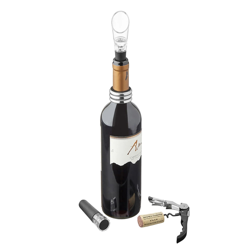 Kit para Vinho Etilux 4 Peças