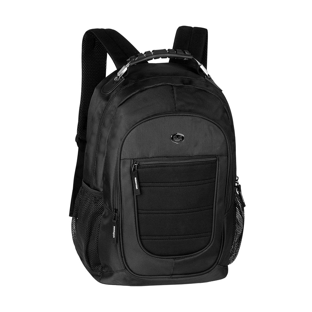 Mochila Laptop Clio Style Executiva Cabo de Aço Preta ML3113 18" com 3 Divisórias