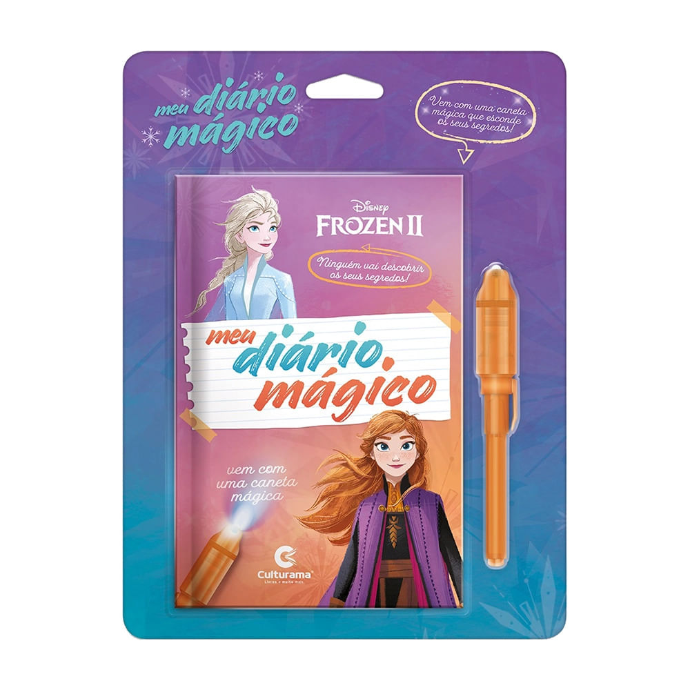 Meu Diário Mágico Culturama  Disney Frozen 2 com Caneta