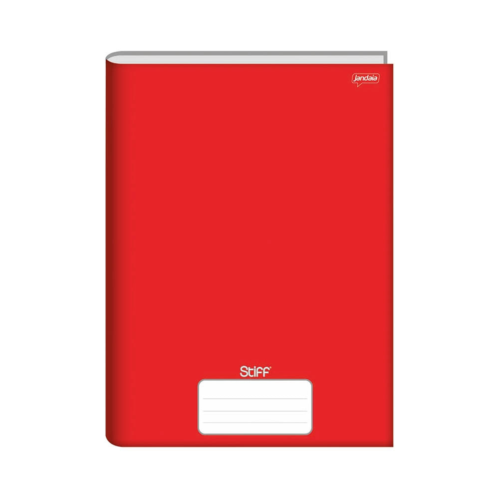 Caderno Jandaia Brochura Capa Dura 1/4 Vermelho96 Folhas