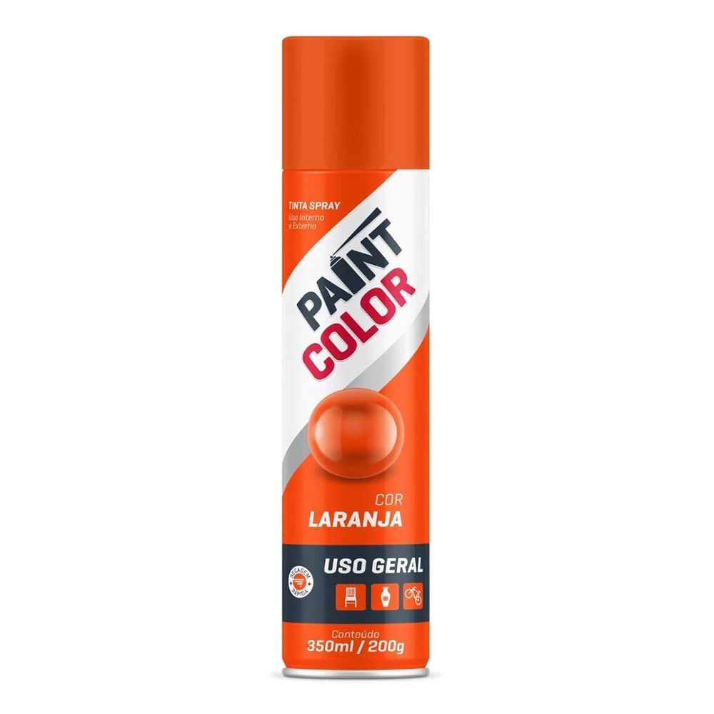 Tinta Spray Uso Geral Paintcolor Laranja 350ml