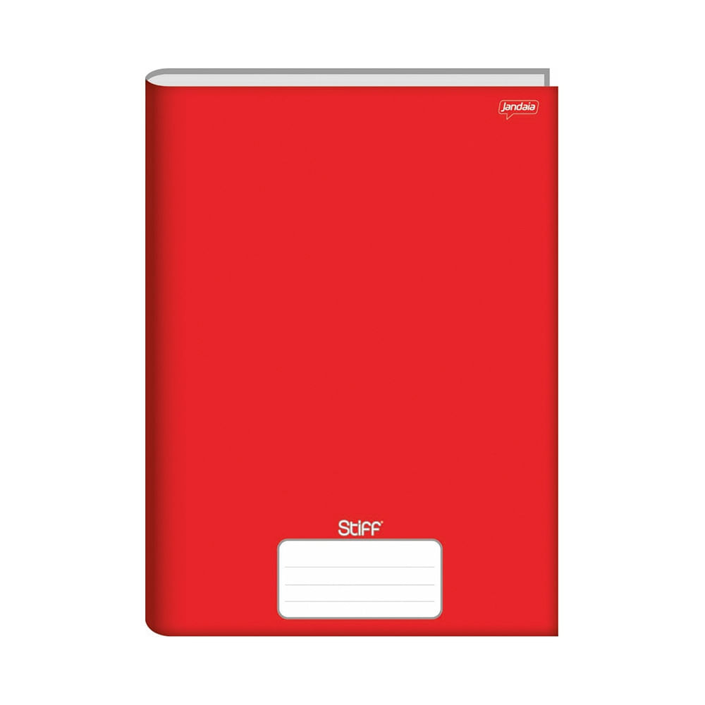 Caderno Jandaia Brochura Capa Dura 1/4 Vermelho96 Folhas